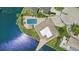 Aerial view of home with pool, dock, and waterfront access at 4331 13Th Ne Way, St Petersburg, FL 33703