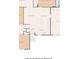 Simplified floor plan displaying the layout of the home including kitchen, bedrooms and living spaces at 460 4Th S St, Safety Harbor, FL 34695