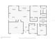 Detailed floor plan showcasing the layout of a home with kitchen, bedrooms, bathrooms, and living spaces at 6121 33Rd N Ave, St Petersburg, FL 33710