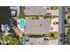 Aerial view of a beautiful waterfront property with a private pool and boat dock at 6121 Fjord Way, New Port Richey, FL 34652