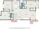 Detailed first floor plan highlighting the layout of the kitchen, bedrooms, and living spaces at 6121 Fjord Way, New Port Richey, FL 34652