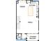 Open-concept floorplan highlighting the kitchen, Gathering, and dining areas with a balcony at 7232 Sutton Ln, Sarasota, FL 34240