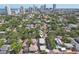 Aerial view of a property surrounded by lush greenery in a bustling city at 157 9Th N Ave, St Petersburg, FL 33701