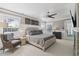 Spacious bedroom featuring a decorative ceiling, neutral tones, and a cozy sitting area, creating a relaxing retreat at 157 9Th N Ave, St Petersburg, FL 33701