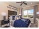 Themed bedroom with decorative pillows, side table and modern finishes creating a playful and unique retreat at 1724 Longliner Loop, Wesley Chapel, FL 33543