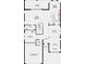 Floor plan showcasing the layout of the first floor, including the kitchen, dining, and study at 1738 Longliner Loop, Wesley Chapel, FL 33543
