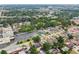 Expansive aerial view of a cityscape blending residential areas with commercial buildings and lush greenery at 2701 W Osborne Ave, Tampa, FL 33614