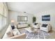 Comfortable living room featuring white furniture, a gray rug, and bright natural light at 2701 W Osborne Ave, Tampa, FL 33614