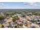 Overhead shot of a residential area with tree-lined streets, homes, and nearby streets in the distance at 3535 16Th N St, St Petersburg, FL 33704