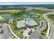 An aerial view of the community amenities, including tennis courts, pools, and a clubhouse at 4165 San Severo Rd, Wesley Chapel, FL 33543