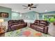 Spacious living area features comfortable sofas, stylish decor, and natural light at 4500 Great Lake S Dr, Clearwater, FL 33762
