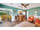 Spacious and stylish living area that opens to both the kitchen and dining area, ideal for modern living at 4500 Great Lake S Dr, Clearwater, FL 33762