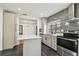 Bright kitchen showcases an island, stainless steel appliances, and tile backsplash with neutral color palette at 4560 7Th N Ave, St Petersburg, FL 33713
