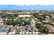 Wide aerial view showcasing cozy townhouses surrounded by greenery with city skyline in the distance at 6980 Ulmerton Rd # 7C, Largo, FL 33771