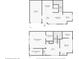 Home layout plan outlining both first and second floors, detailing room sizes and connections for practical living at 8723 Palm Ranches Pl, Tampa, FL 33614