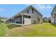 Spacious backyard featuring a screened-in patio for outdoor enjoyment at 9665 Sweetwell Pl, Riverview, FL 33569