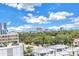 Expansive city view from a high-rise showcases lush green trees and multiple buildings on a beautiful sunny day at 1120 N Shore Ne Dr # 804, St Petersburg, FL 33701