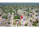 Aerial view of a beautiful home in a quiet neighborhood at 12456 Spreading Oak Dr, Spring Hill, FL 34609
