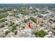 Aerial view of a beautiful home in a quiet neighborhood at 12456 Spreading Oak Dr, Spring Hill, FL 34609