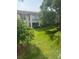 Scenic backyard view featuring lush greenery, mature trees, and the building exterior at 19029 Us Highway 19 N # 2-23, Clearwater, FL 33764