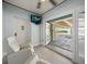 Inviting entryway with tiled floors, sitting area, and access to the beach at 19530 Gulf Blvd # 4A, Indian Shores, FL 33785