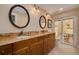 Bathroom featuring and sinks and a large sliding glass door at 315 Ridge Rd, Palm Harbor, FL 34683