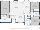 Home floor plan with measurements of all rooms including the Primary bedroom, kitchen, living area, and baths at 315 Ridge Rd, Palm Harbor, FL 34683