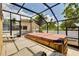 Backyard hot tub with screened enclosure, providing a private and serene space for relaxation and leisure at 315 Ridge Rd, Palm Harbor, FL 34683