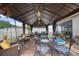 Outdoor gazebo featuring dining & seating areas, creating an inviting outdoor space at 35819 Diamond Head Ct, Zephyrhills, FL 33541