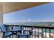 Relax on this balcony offering seating with table and stunning views of the ocean and waterfront neighborhood at 400 Island Way # 1709, Clearwater Beach, FL 33767