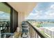 Relax on the private balcony with great views of the city and the water at 400 Island Way # 1709, Clearwater Beach, FL 33767