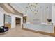 Stylish lobby with modern lighting, reception desk, and comfortable seating area at 4831 Rosatti Rd, Wesley Chapel, FL 33543