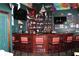 A full service bar with ample seating, decor, and televisions at 4872 Beach Se Dr # D, St Petersburg, FL 33705