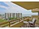 Balcony with seating offering water views at 5701 Mariner St # 701, Tampa, FL 33609
