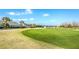 Beautifully maintained golf course with a tranquil lake view, surrounded by palm trees and scenic beauty at 7253 Cleopatra Dr, Land O Lakes, FL 34637