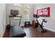 A home workout room with exercise equipment and natural light at 1104 Isobel Reserve Ln, Tampa, FL 33613