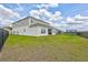Spacious backyard featuring a well-maintained lawn, sturdy fence, and covered patio, perfect for outdoor enjoyment at 12710 Hysmith Loop, Parrish, FL 34219