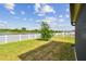 A well maintained backyard featuring a beautiful view of the community lake at 13529 Wild Ginger St, Riverview, FL 33579