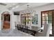 Dining room with views to the outdoor living space at 136 W Davis Blvd, Tampa, FL 33606
