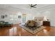 Spacious bedroom with hardwood floors, tray ceilings, and an abundance of natural light at 136 W Davis Blvd, Tampa, FL 33606