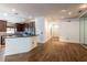 Open concept living area with kitchen access and recessed lighting at 2008 Berry Lake Dr, Brandon, FL 33510
