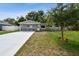 Beautifully renovated single-story home with modern exterior paint, stone accents, and a well-kept lawn at 3106 Ash Ct, Dunedin, FL 34698