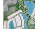 Community map with homesites, water features, and wetland conservation area at 33284 Castaway Loop, Wesley Chapel, FL 33543