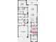 Detailed floor plan showcasing the layout of the home with bedrooms, bathrooms, and living spaces at 33284 Castaway Loop, Wesley Chapel, FL 33543