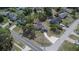 Aerial view of the home in a suburban neighborhood at 3344 Blythe Ave, Spring Hill, FL 34609
