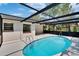 Inviting screened pool area featuring a sparkling pool, ideal for relaxation and entertainment in a private outdoor setting at 3344 Blythe Ave, Spring Hill, FL 34609