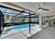 Covered screened-in pool is the perfect spot for enjoying the beautiful Florida weather at 3344 Blythe Ave, Spring Hill, FL 34609