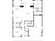 Detailed floor plan featuring a kitchen, living room, bedrooms, dining area, garage, and screened porch at 3611 W Royal Palm Cir, Tampa, FL 33629