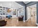Stylish office space with built-in shelving, hardwood floors, and modern decor at 3611 W Royal Palm Cir, Tampa, FL 33629