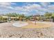 This community splash pad has a fun water features, tables, chairs, and a brick deck at 3876 Crossline Dr, Spring Hill, FL 34609